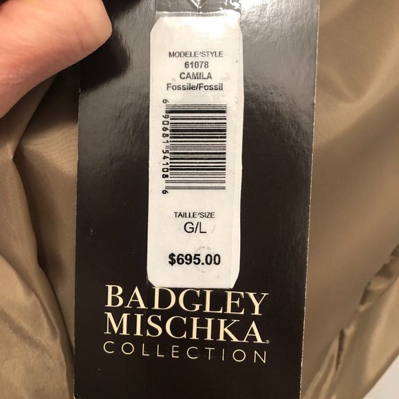 Moto-style Tan Leather Jacket Bagdley Mischka Collection - Picture 7 of 9